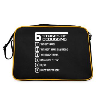 Drôle Lol Nerd Informaticien - Sac Retro - noir/or - Dos