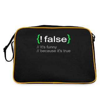Drôle Lol Nerd Informaticien - Sac Retro - noir/or - Dos
