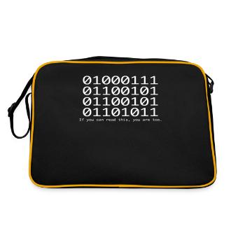 Drôle Lol Nerd Informaticien - Sac Retro - noir/or - Dos