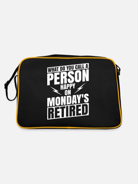 Pensioner pension - Retro Bag - black/gold - Back