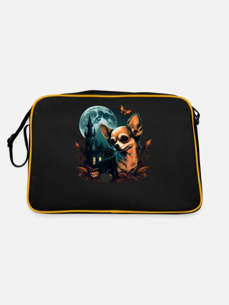Chihuahua Costume d'Halloween - Citrouille - Sac Retro - noir/or - Dos