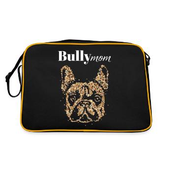 Bully Maman Bulldog Français Bulldog Frenchie - Sac Retro - noir/or - Dos