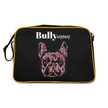 Bully Maman Bouledogue Français Chien Amoureux - Sac Retro - noir/or - Dos