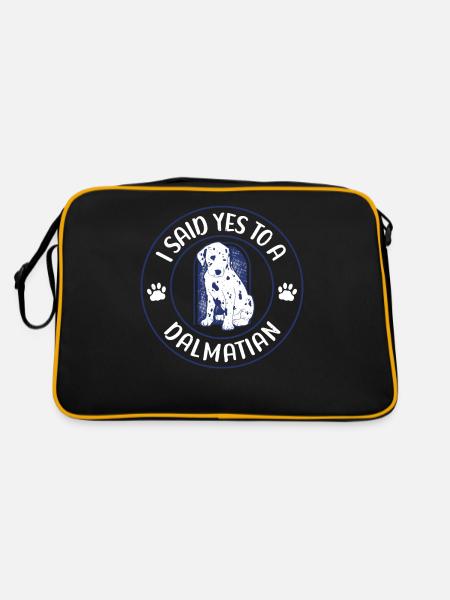 Cadeaux pour les amoureux dalmates - Sac Retro - noir/or - Dos