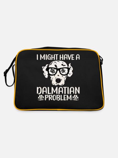 Cadeaux pour les amoureux dalmates - Sac Retro - noir/or - Dos