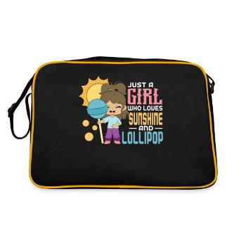 Cadeau de bonbons Lollipop - Sac Retro - noir/or - Dos
