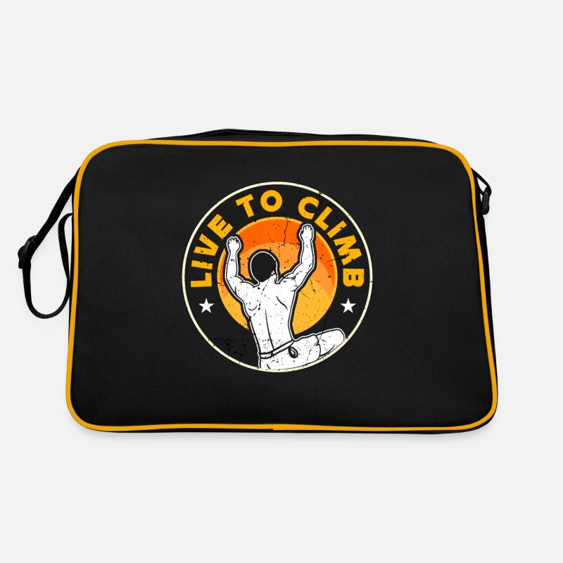 Indoor Climbing Live To Climb Bouldering Climber Retro Bag