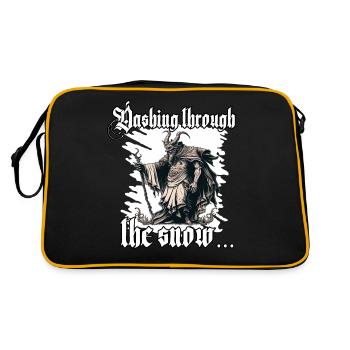 Krampus T-Shirt The scary Santa Claus - Retro Bag - black/gold - Back