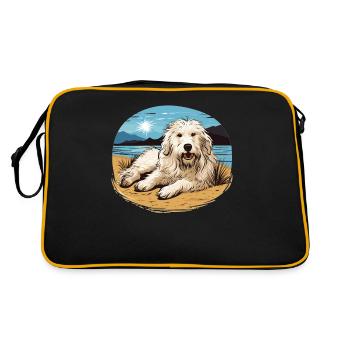 Maremma Abruzzo German Shepherd Maremmano Abruzzese - Retro Bag - black/gold - Back