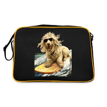 Maremmano Abruzzese German Shepherd Surfer - Retro Bag - black/gold - Back