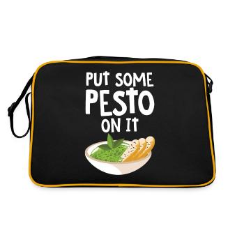 Pesto - Retro Tasche - Schwarz/Gold - Hinten