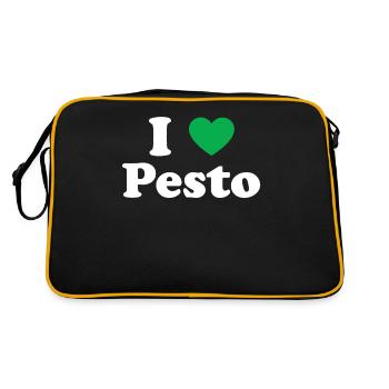 Pesto - Retro Tasche - Schwarz/Gold - Hinten