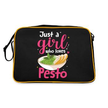 Pesto - Retro Tasche - Schwarz/Gold - Hinten