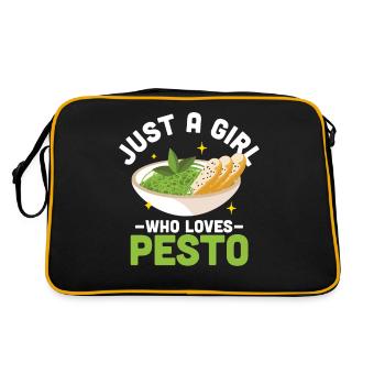 Pesto - Retro Tasche - Schwarz/Gold - Hinten