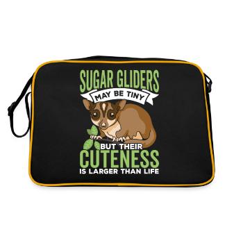 Sugar Gliders Cute Sugar Glider Owner - Retro Bag - black/gold - Back
