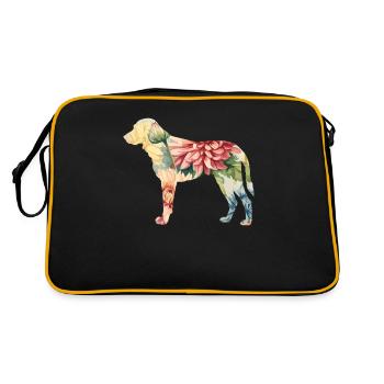 Kangal Berger Allemand Race Floral - Sac Retro - noir/or - Dos