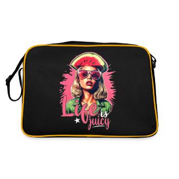 Watermelon Summer - Retro Bag - black/gold - Back