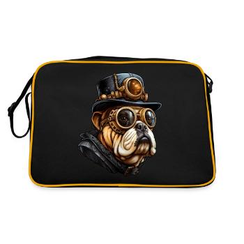 Steampunk Bulldog Dog - Sac Retro - noir/or - Dos