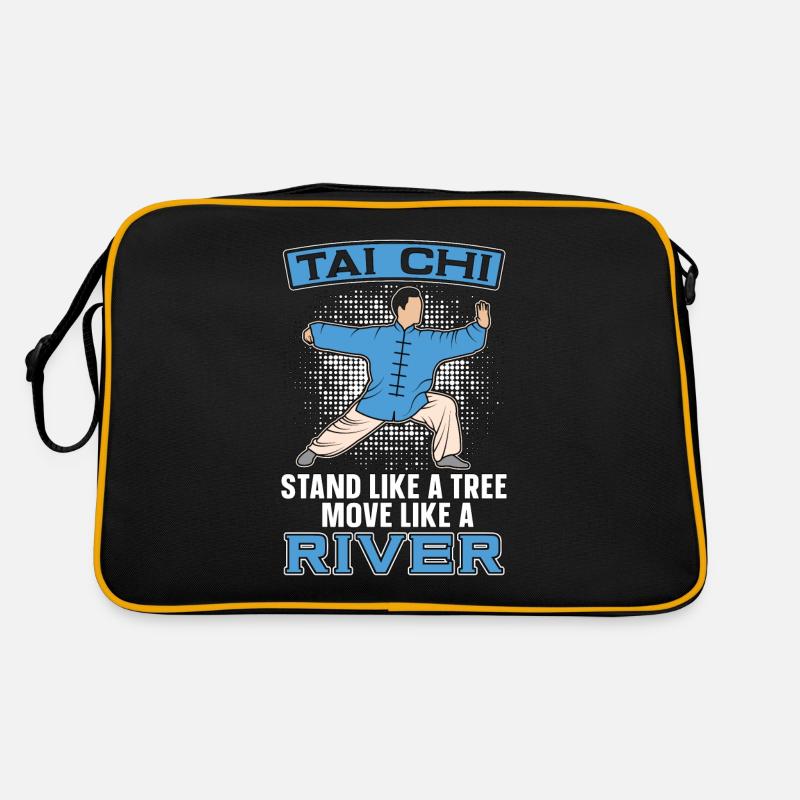 Tai Chi Stand Comme un arbre Bouge comme une rivière Qigong Sac Retro