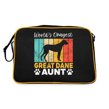 Great Dane Gifts - Retro Tasche - Schwarz/Gold - Hinten