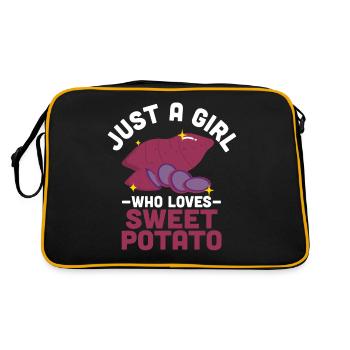 Süßkartoffeln - Retro Tasche - Schwarz/Gold - Hinten