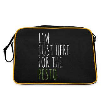 Pesto - Retro Tasche - Schwarz/Gold - Hinten