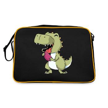 Pesto - Retro Tasche - Schwarz/Gold - Hinten