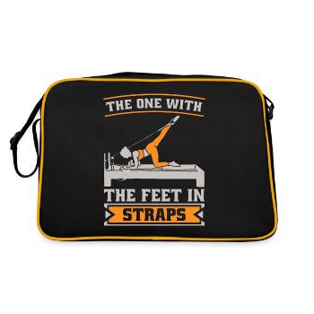 Pilates The One With The Feet In Straps Reformer - Retro Bag - black/gold - Back