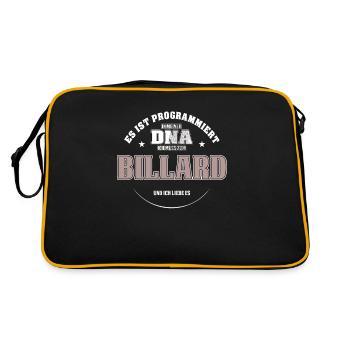 Es ist in meiner DNA ich muss zum BILLARD - Retro Tasche - Schwarz/Gold - Hinten