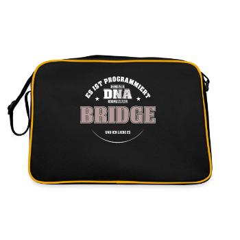 Es ist in meiner DNA ich muss zum BRIDGE - Retro Tasche - Schwarz/Gold - Hinten