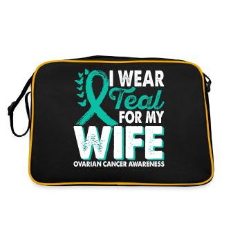 Wear teal for the support of the - Retro Bag - black/gold - Back