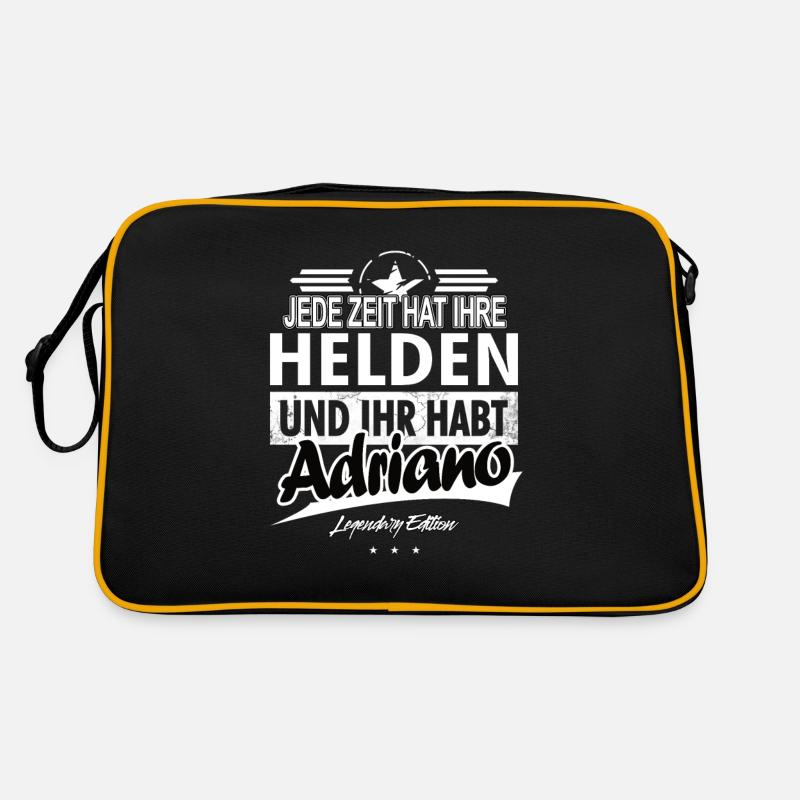 Jede Zeit hat Ihre Helden Ihr habt Adriano Retro Tasche