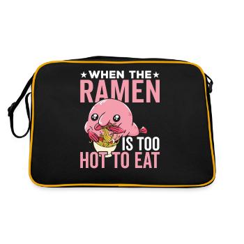 Ramen-esser-blobfish-besitzer - Retro Tasche - Schwarz/Gold - Hinten