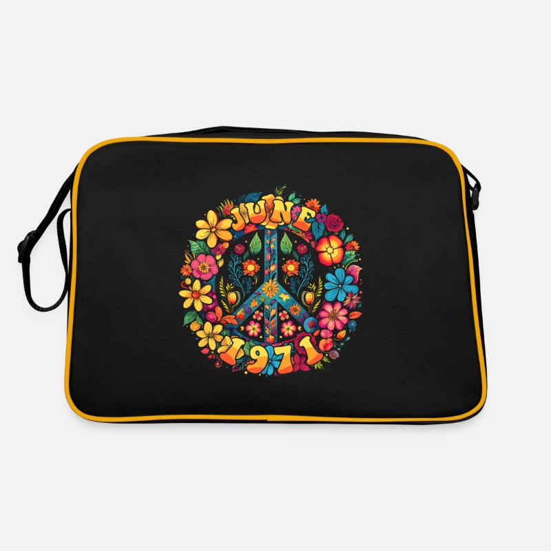 Flower Power Hippie Geburstag - Juni 1971 Retro Tasche