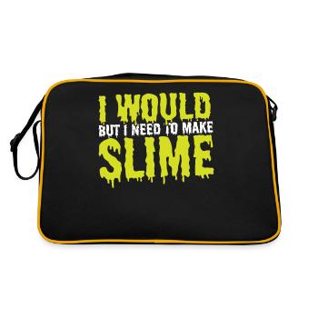 I Would But I Need To Make Slime Slime Diy Liquid - Retro Bag - black/gold - Back