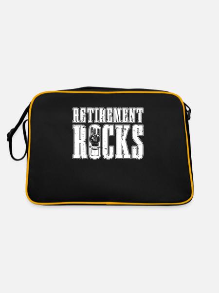 Pension de retraité Drôles de roches de retraite - Sac Retro - noir/or - Dos