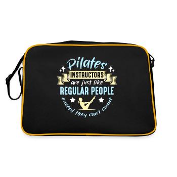 Pilates Instructors Are Just Like Regular Reformer - Retro Bag - black/gold - Back