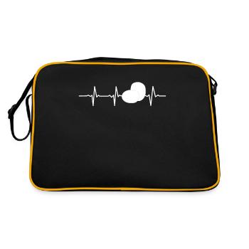 Potato Mashed Potatoes Heartbeat Pulse Gift - Retro Bag - black/gold - Back