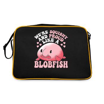 Stolz Wie Ein Blobfish-besitzer Blobfishes Lover - Retro Tasche - Schwarz/Gold - Hinten