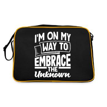 I'm on my way to embrace the unknown - Retro Bag - black/gold - Back