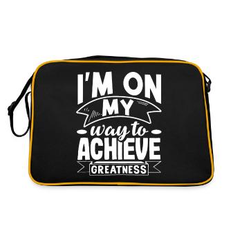 I'm on my way to achieve greatness - Retro Bag - black/gold - Back