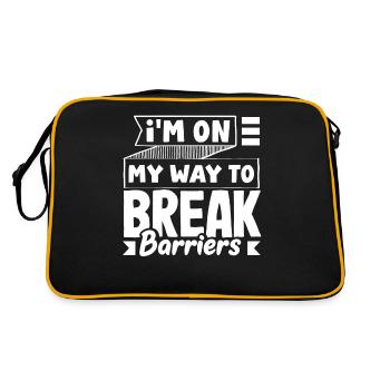 I'm on my way to break barriers - Retro Bag - black/gold - Back