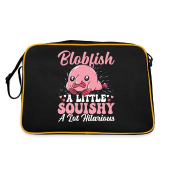 Blobfish Little Squishy Blobfishes Owner - Retro Bag - black/gold - Back