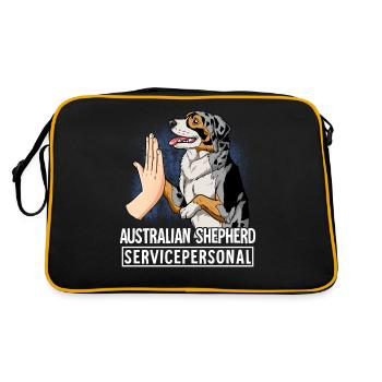 Australian Shepherd - Retro Bag - black/gold - Back