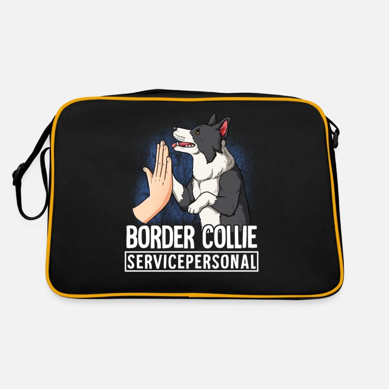 Border Collie Retro Tasche