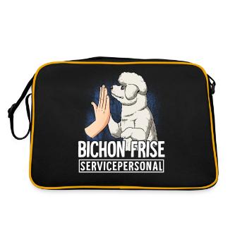 Bichon Frise - Sac Retro - noir/or - Dos
