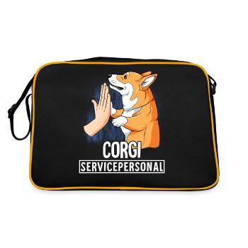 Corgi - Retro Tasche - Schwarz/Gold - Hinten