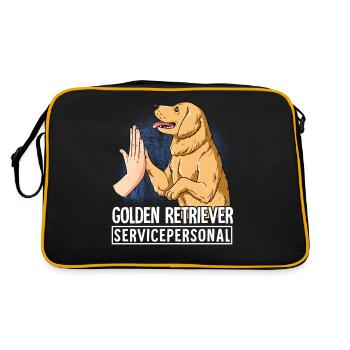 Golden retriever - Sac Retro - noir/or - Dos