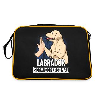 Labrador - Retro Tasche - Schwarz/Gold - Hinten