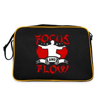 Qigong Focus And Flow Tai Chi Wushu Arts Martiaux - Sac Retro - noir/or - Dos